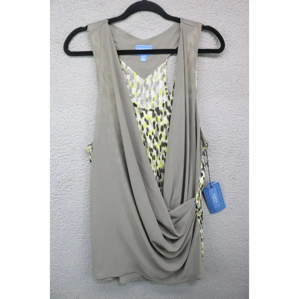 Simply Vera VeraWang Sleeveless Wrap Top-Size XL-New with Tags